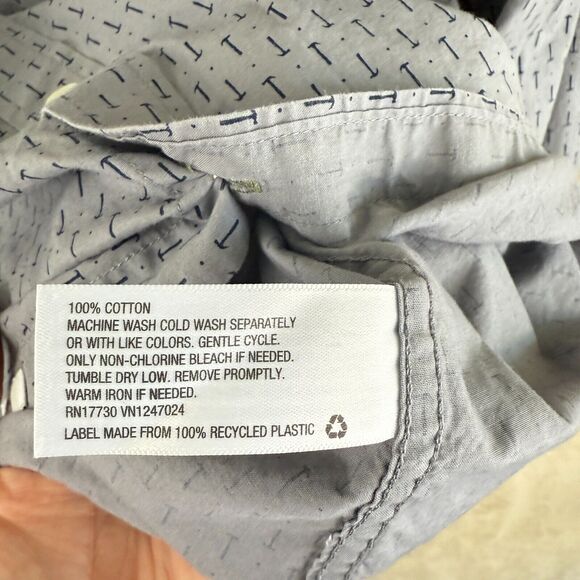 Goodfellow & Co Button-Up Mens L Gray Long Sleeve Slim Fit Casual Dress Shirt - Picture 7 of 11